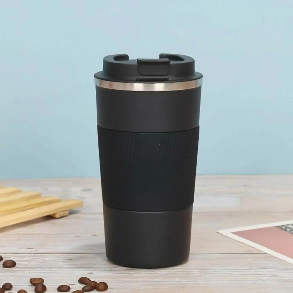 Insulated Travel Coffee Mug with Leakproof Lid and Grip Sleeve 1 Pc - Image 4