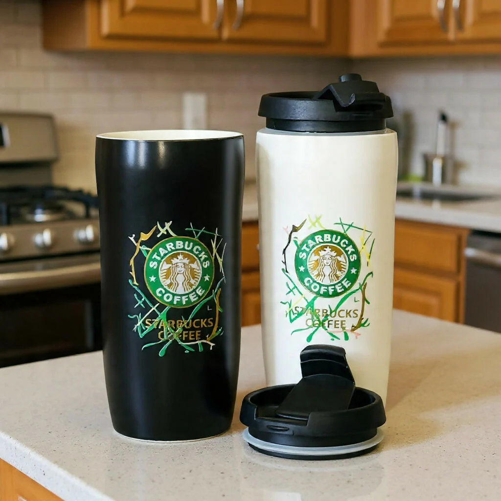 Insulated Travel Coffee Mug with Lid, Leakproof Tumbler Cup (Color may vary) - Image 4