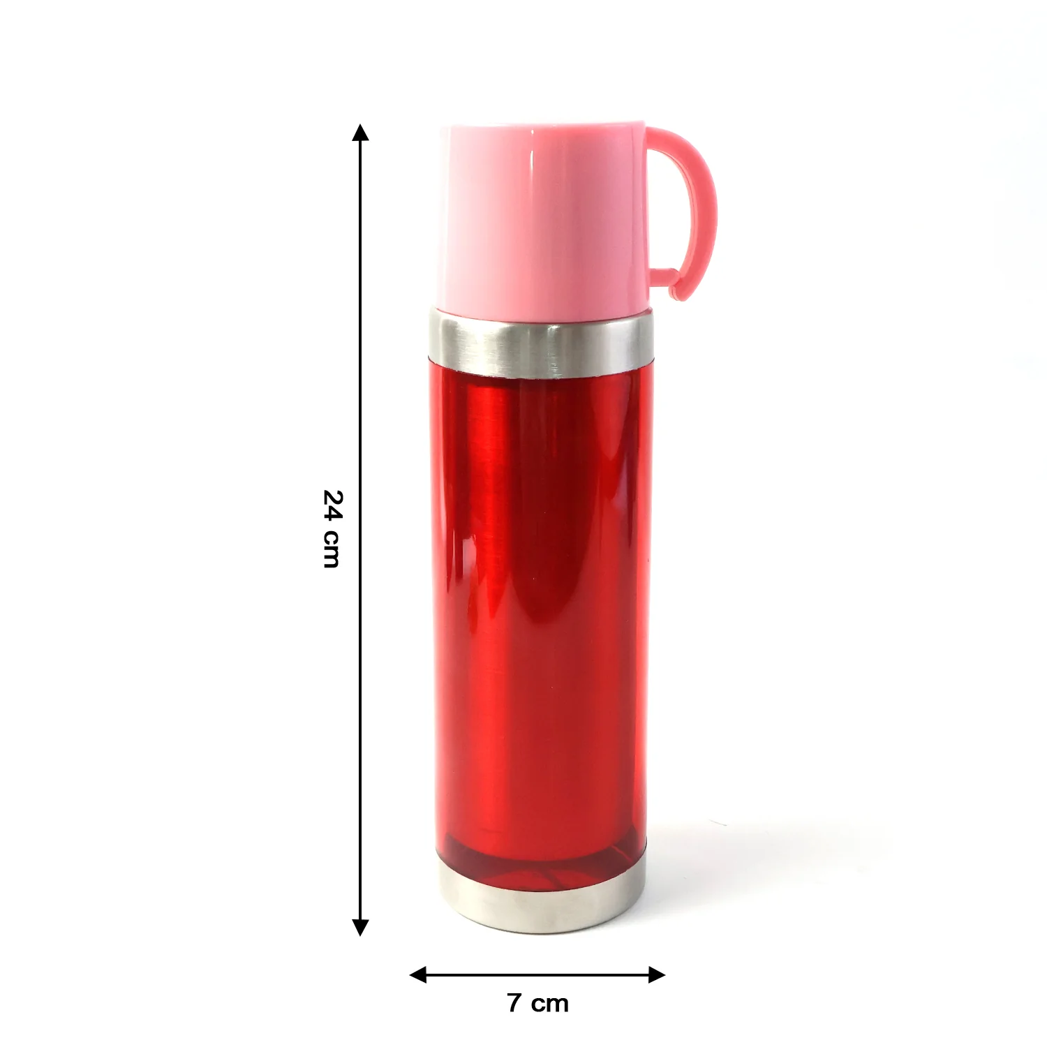 Insulated Travel Mug Bottle with Handle Lid (500 ML) - Image 6