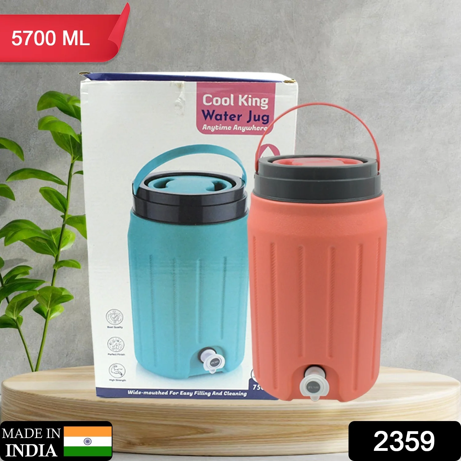 Insulated Water Jug with Tap (5700ml): Leakproof, Travel Cooler - Image 2
