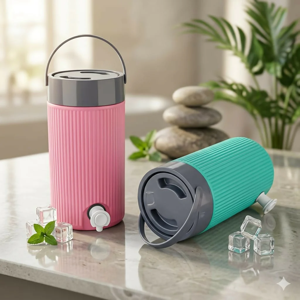 Insulated Water Jug with Tap – BPA Free Leak-Proof Cool Water Dispenser with Handle (3000 Ml) - Image 3