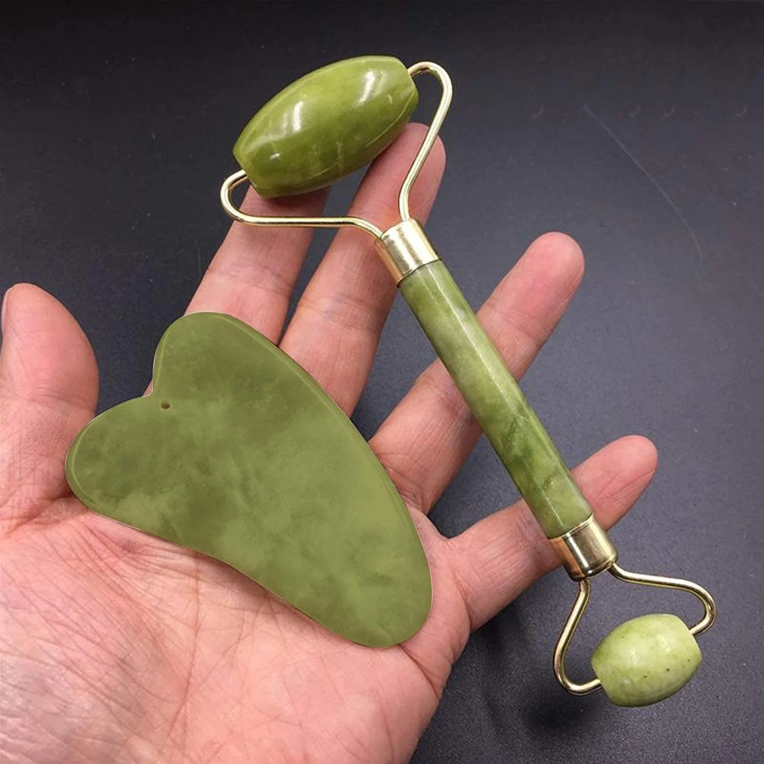 Facial Face Roller & Gua Sha Massage Set (1 Set) - Image 7