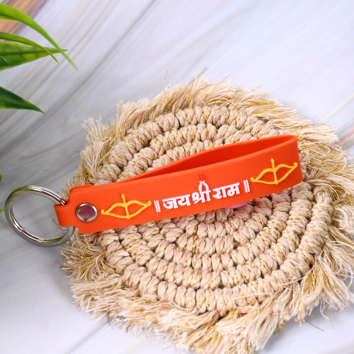 Silicone Jai Shree Ram Keychain (1 Pc) - Image 6