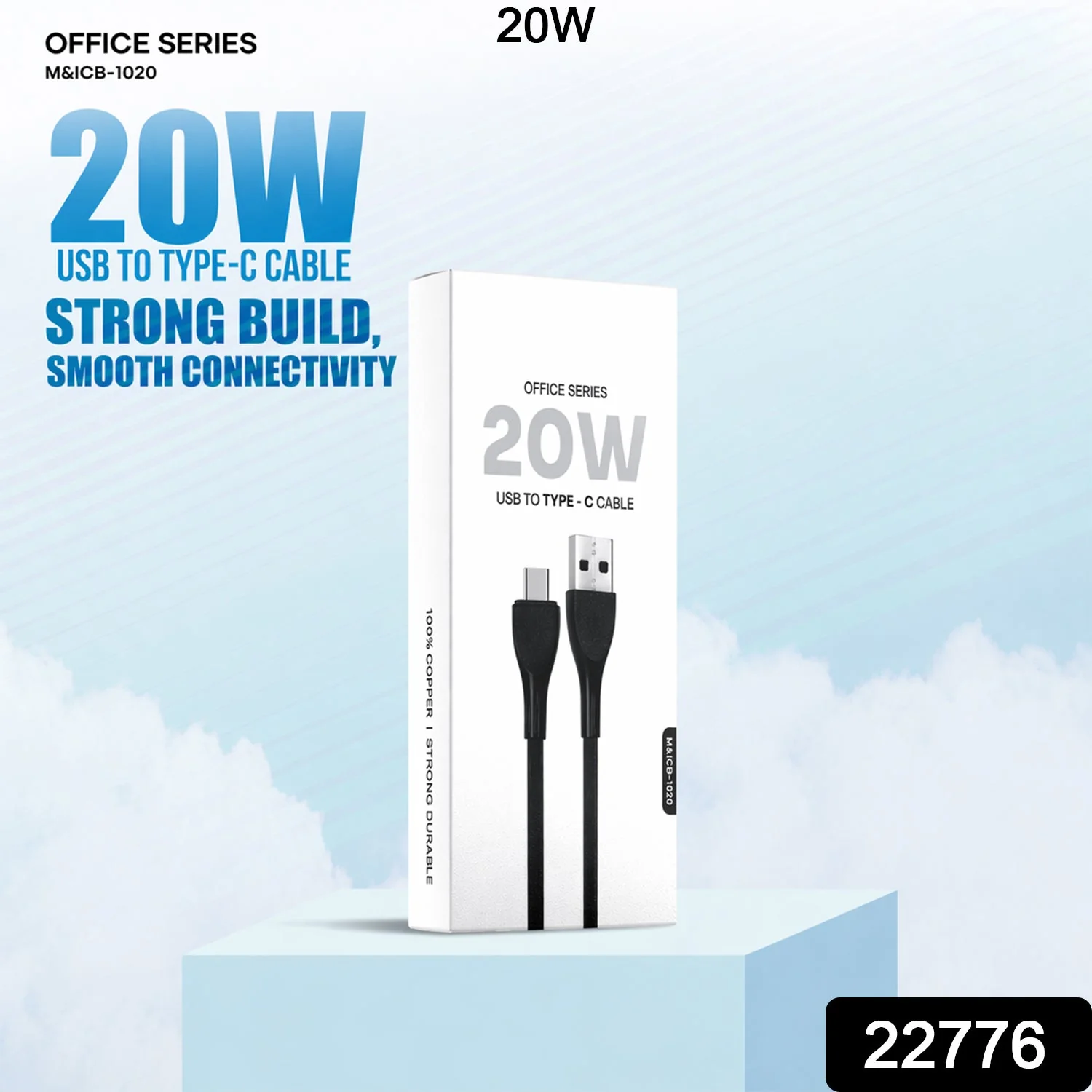 Office Series 20W USB to Type-C Fast Charging Cable (1 Pc) - Image 2