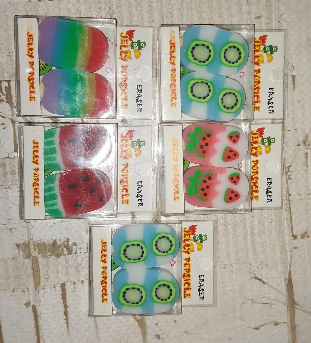 Jelly Popsicle Erasers – Cute & Fancy Mini Erasers for Kids (2 Pc Set, Mix Design) - Image 10