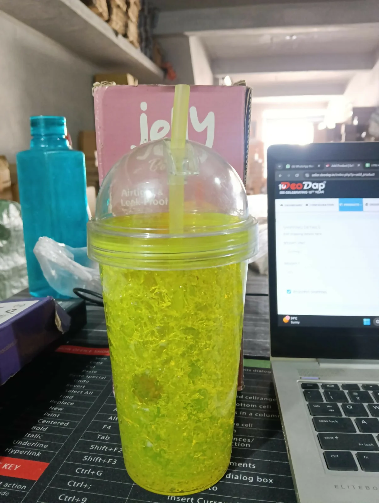 Jelly Sipper Bottle with Straw - Image 5