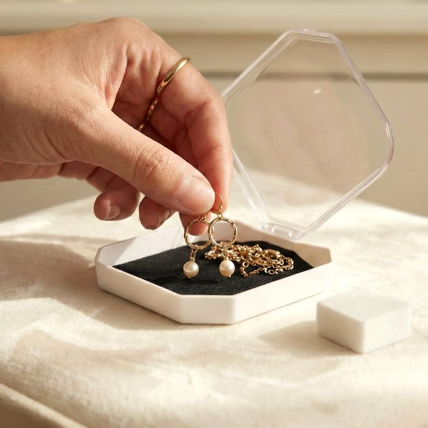 Jewellery Display Storage Box for Rings, Earrings & Small Items (12 Pc) - Image 5