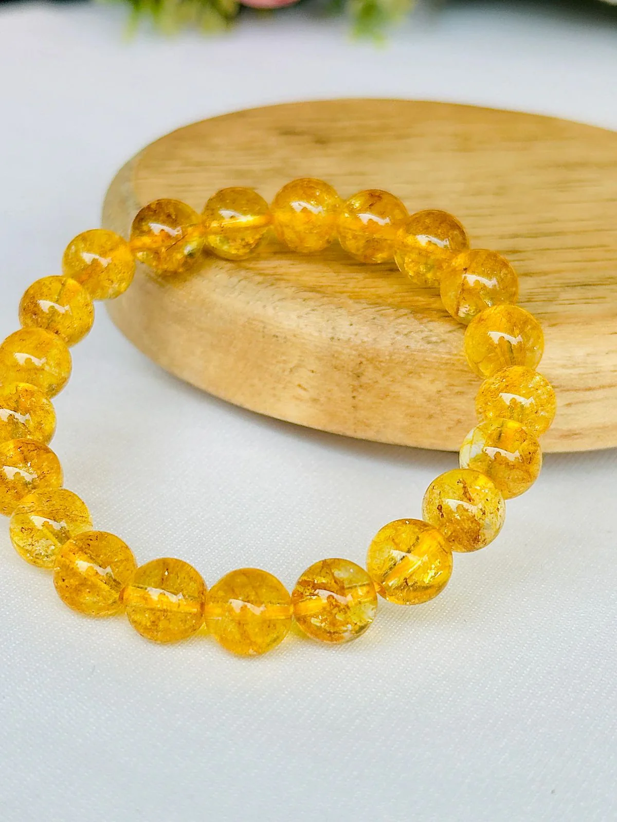 Citrine Crystal Stone Yellow  Bracelet - Image 7