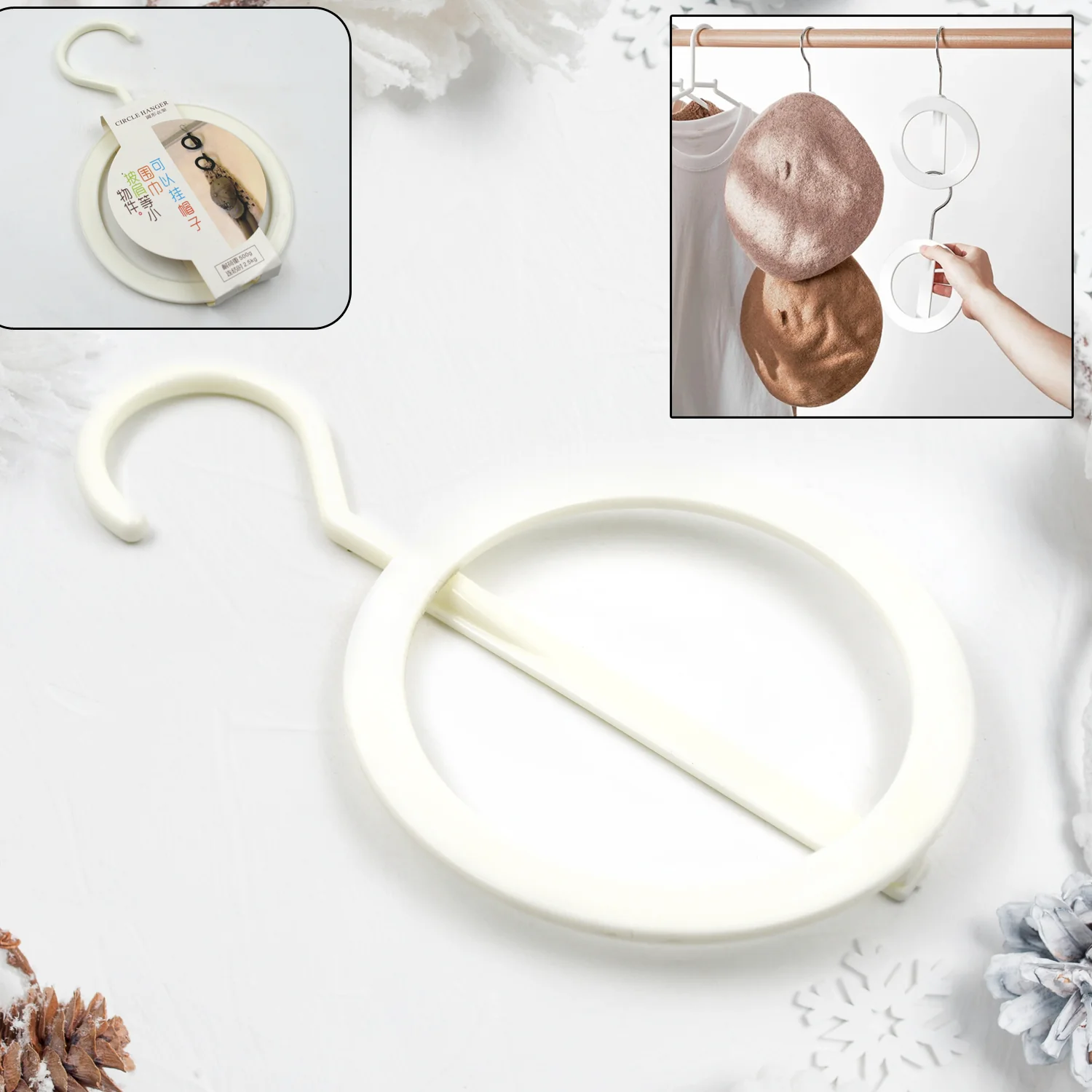 Plastic Circle Hanger for Hats, Towels & Bags (1 Pc) - Image 4