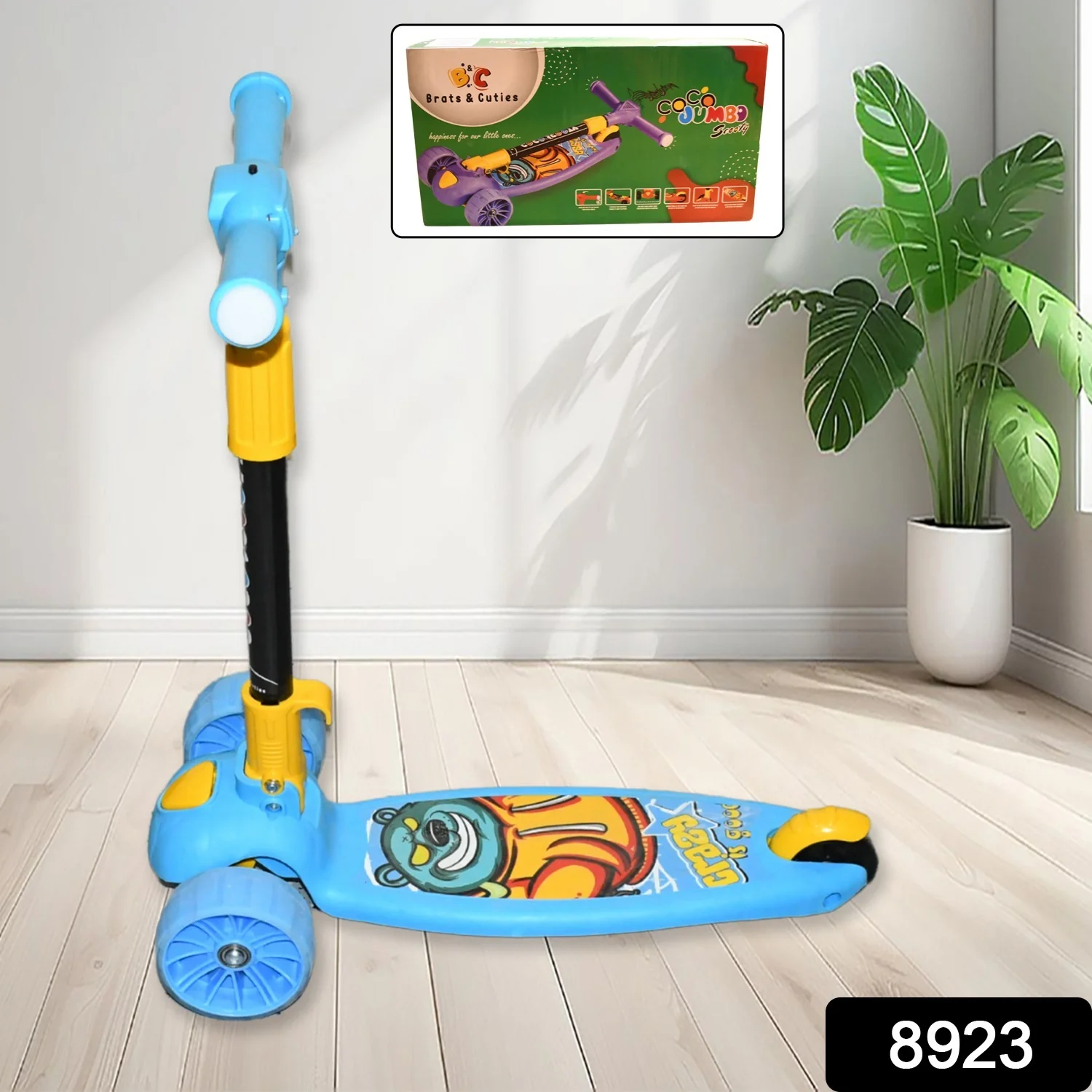 Jumbo Scooter for Kids 2 Wheels Steel Frame Large Foldable & Height Adjustable - Image 2