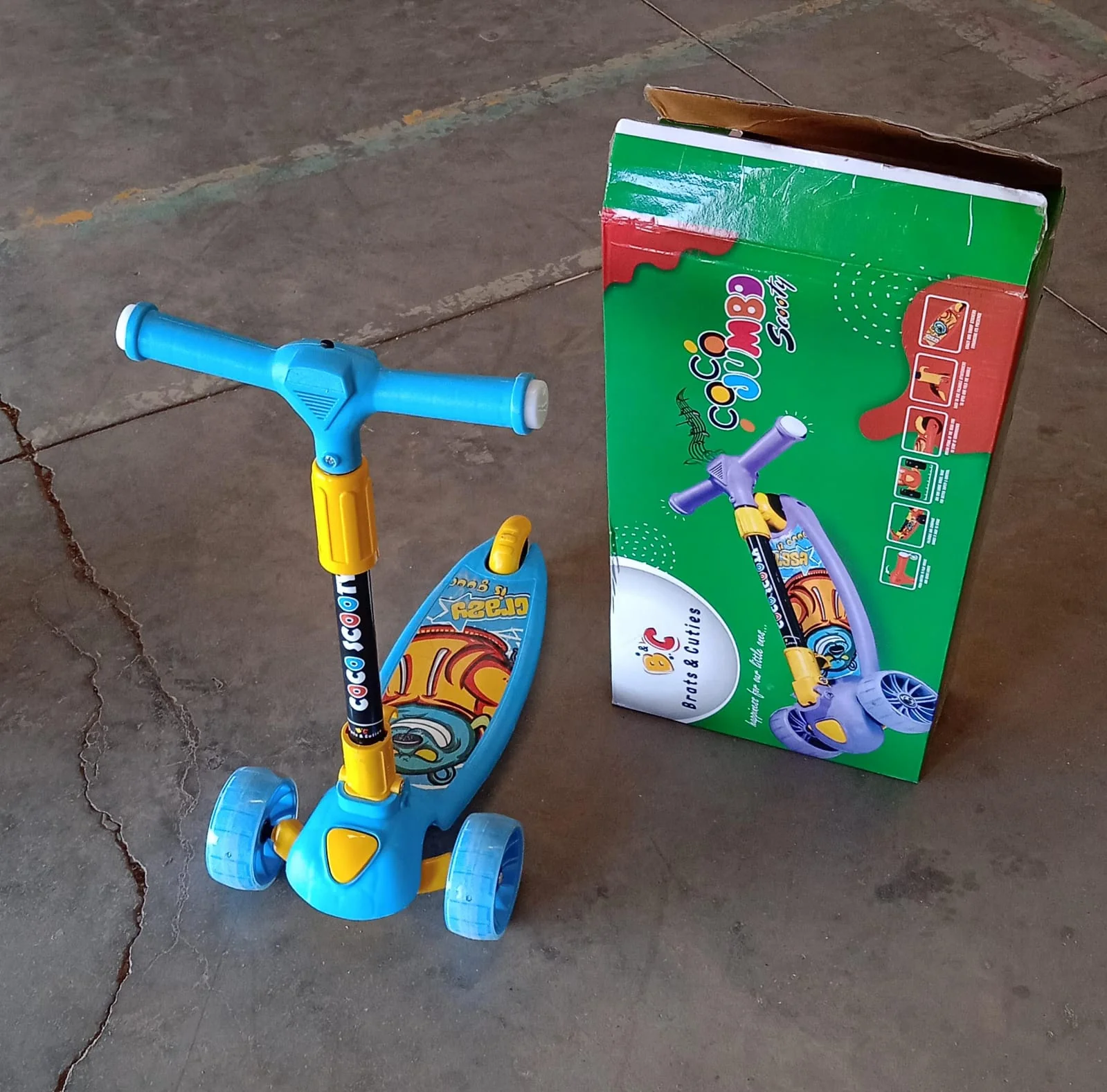 Jumbo Scooter for Kids 2 Wheels Steel Frame Large Foldable & Height Adjustable - Image 7