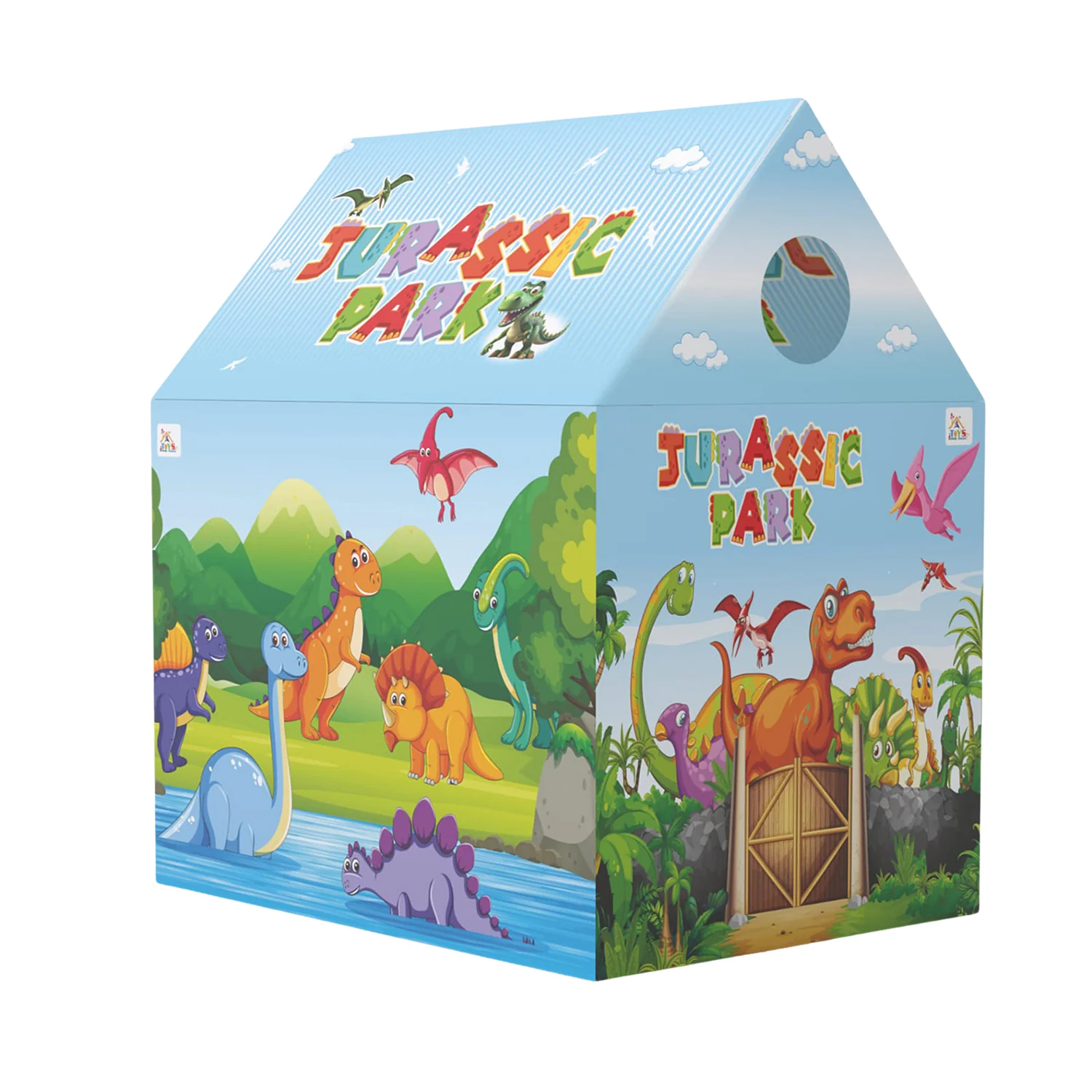 Jurassic Park Theme Foldable Kids Play Tent House with Pipe Frame Structure - Image 5