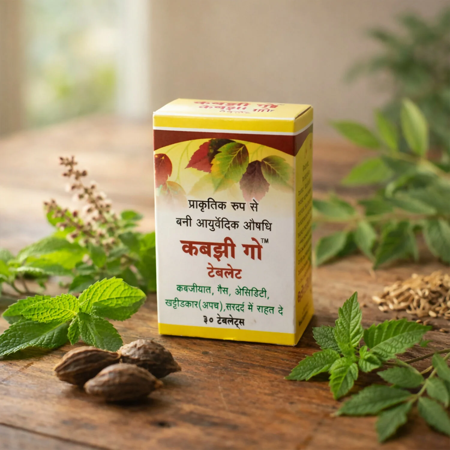 Kabbzi Go Ayurvedic Digestive Tablets – Natural Herbal Formula for Gas, Acidity & Indigestion Relief (30 Tab.) - Image 3