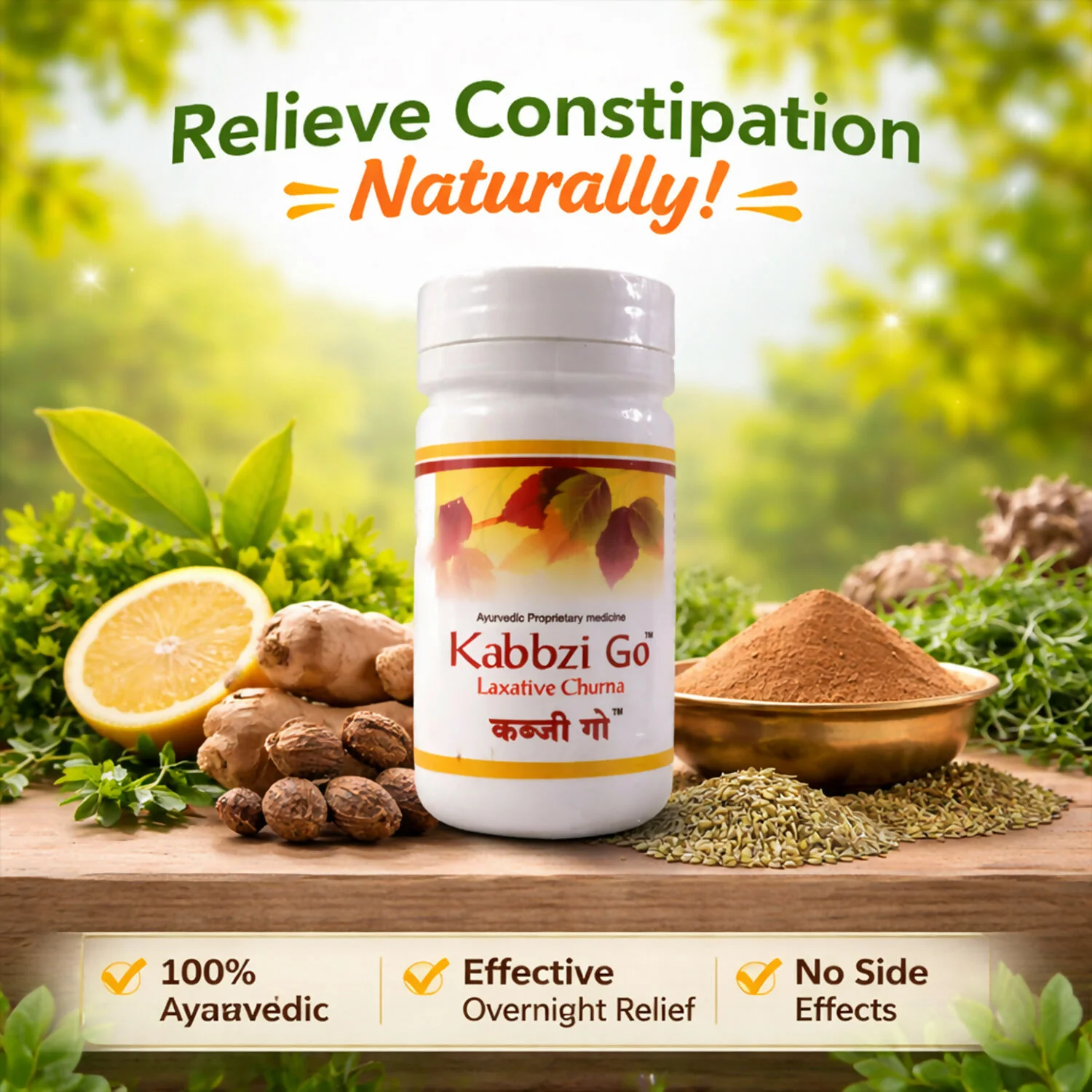 Kabbzi Go Laxative Churna – Ayurvedic Herbal Powder for Constipation Relief (10 Gm) - Image 3