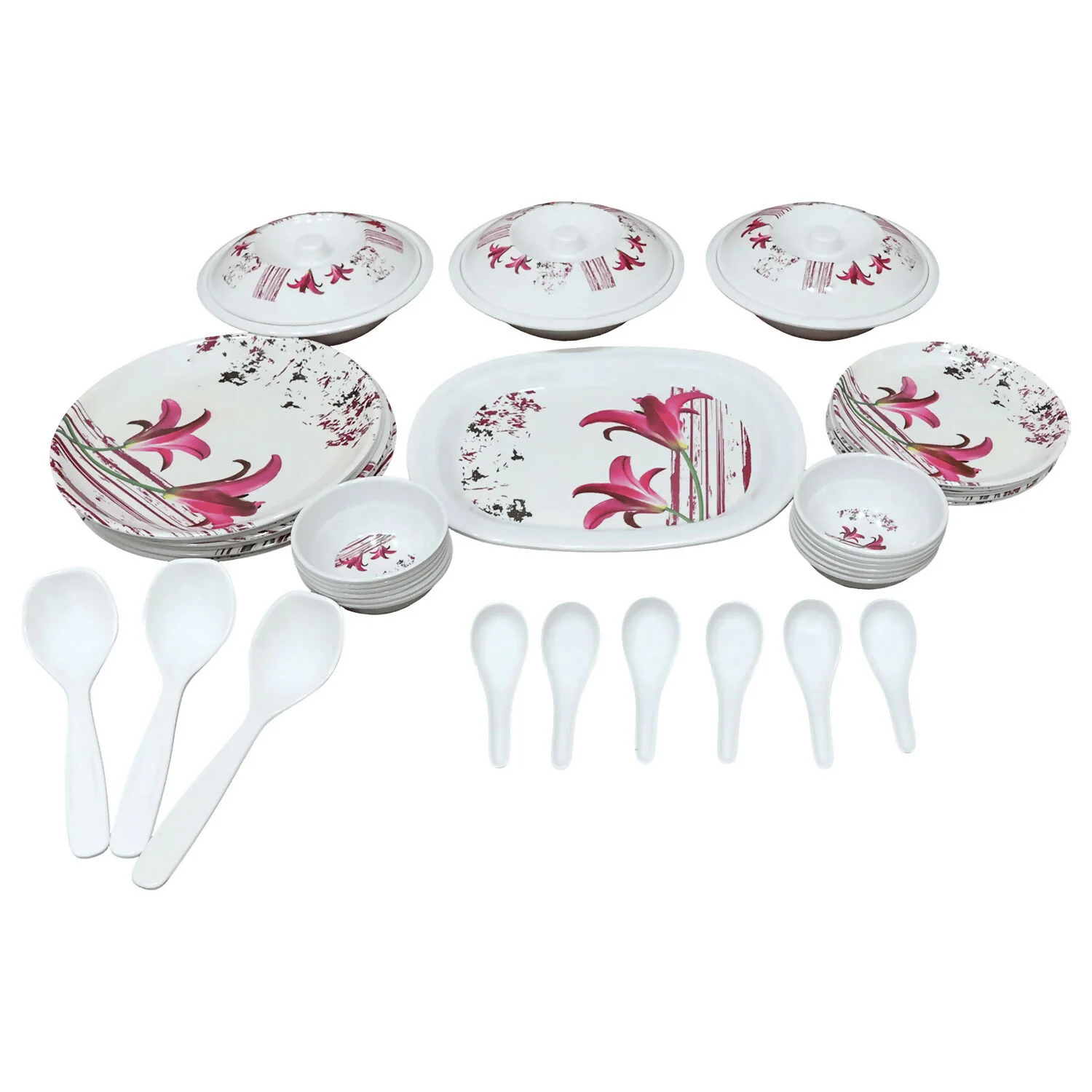Kalmiya Neelkanth Gold 40 Pcs Melamine Dinner Set with Plates Bowls Serving Set - Image 6
