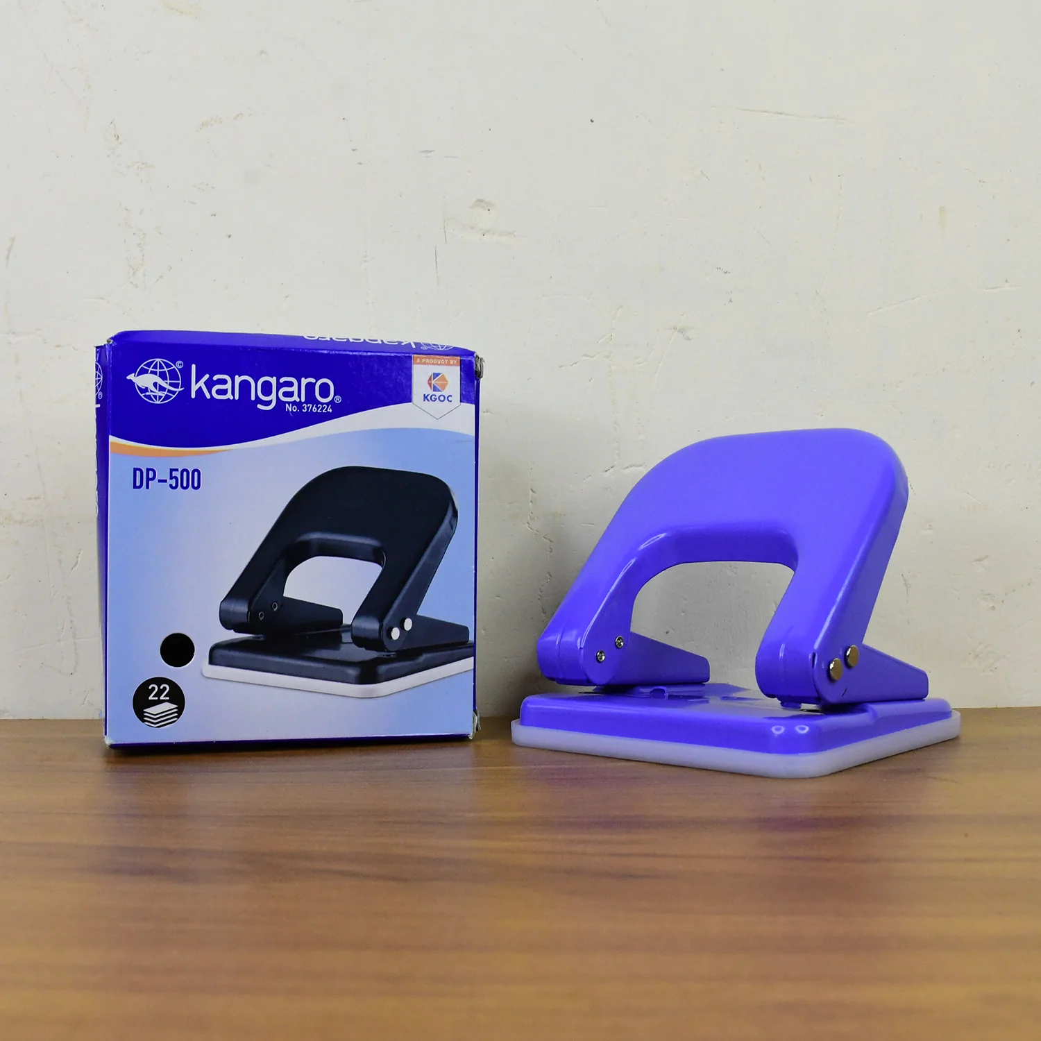 Kangaro DP-500 Heavy Duty Two-Hole Punch Machine with Metal Base - Image 7