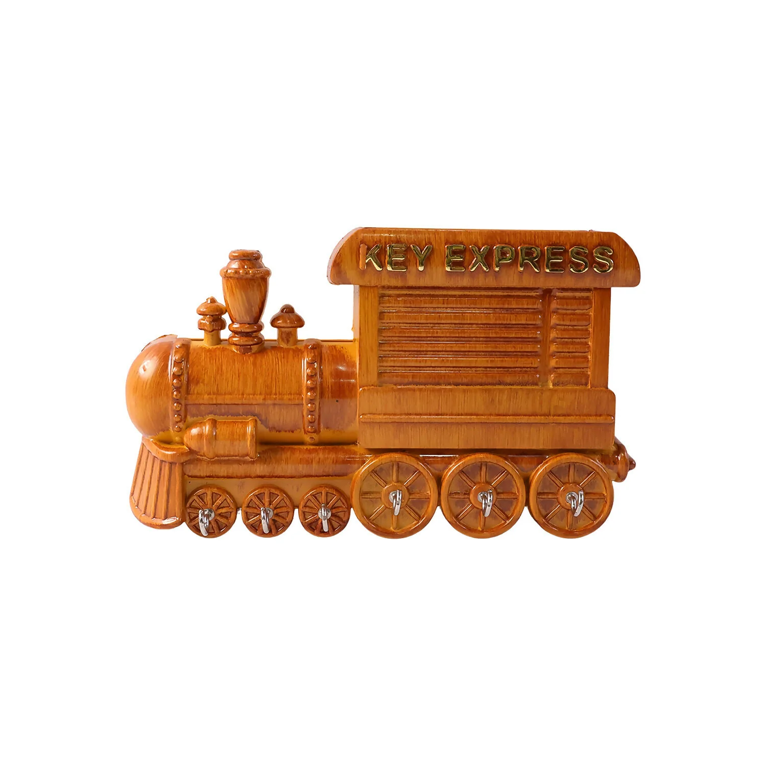 Key Holder Express Train – Wooden Key Rack Organizer with Hooks for Keys & Accessories - Image 5
