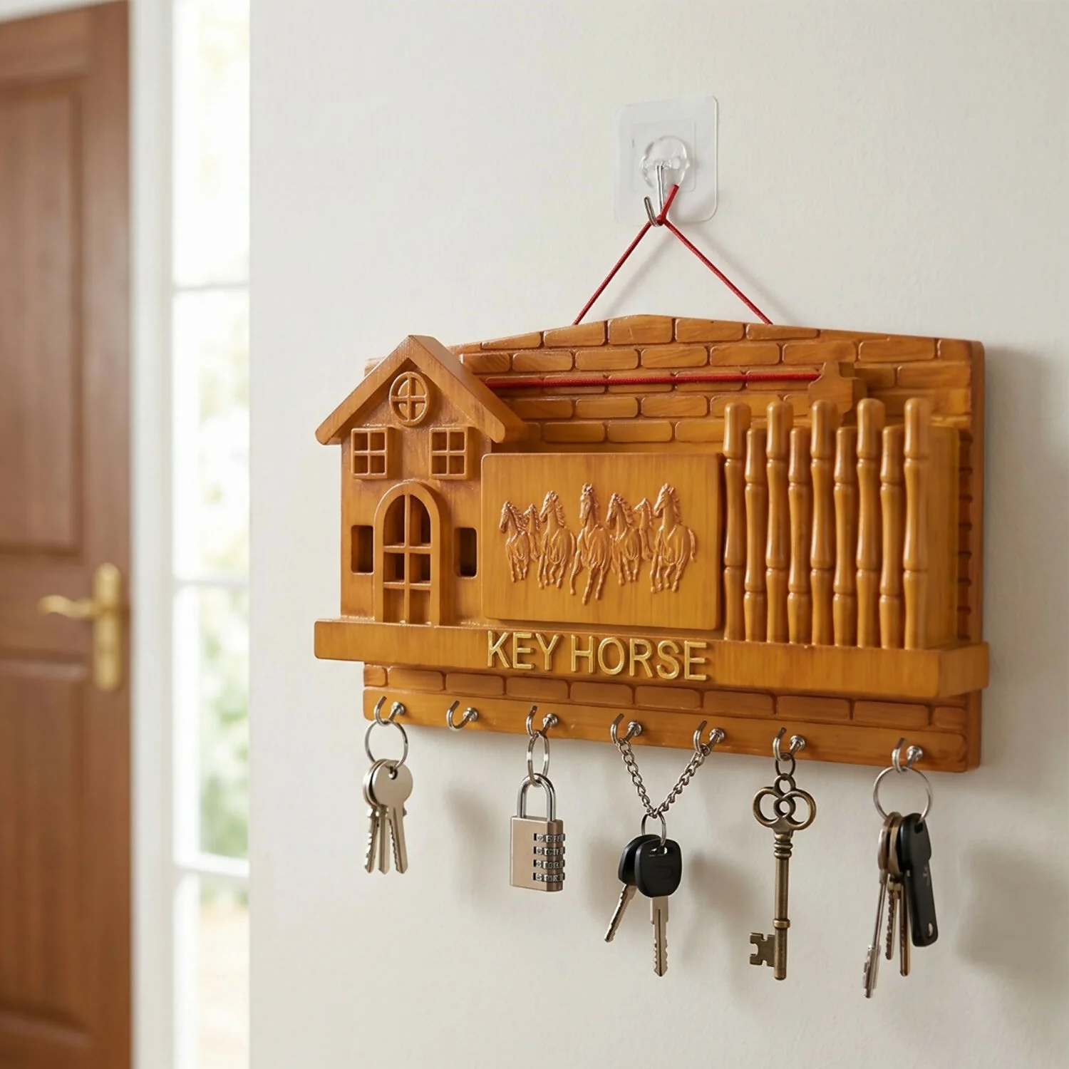 Key Horse Multi-Purpose Key Holder and Organizer with Pen and Card Holder - Image 2