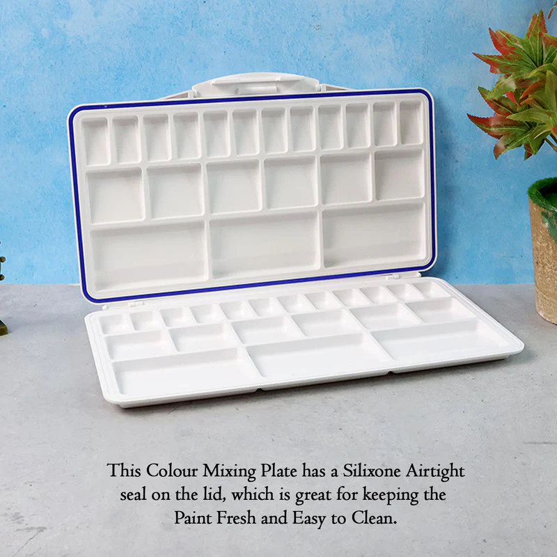 Khyati Airtight Colour Mixing Plate – Folding Paint Palette with Silicone Seal - Image 4