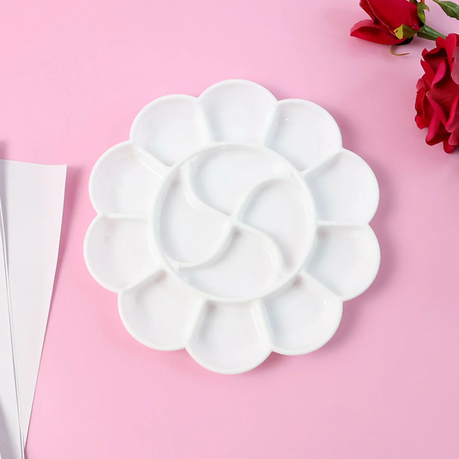 Khyati Colour Mixing Plate – Flower Shape Big Paint Palette for Artists and Students - Image 2