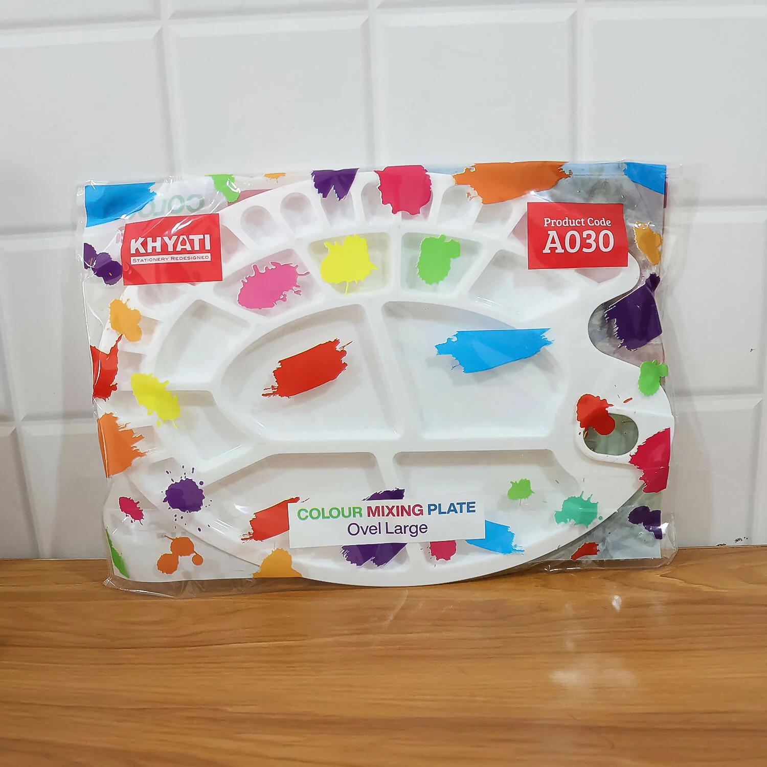 Khyati Colour Mixing Plate – Oval Large Paint Palette for Artists and Students - Image 6