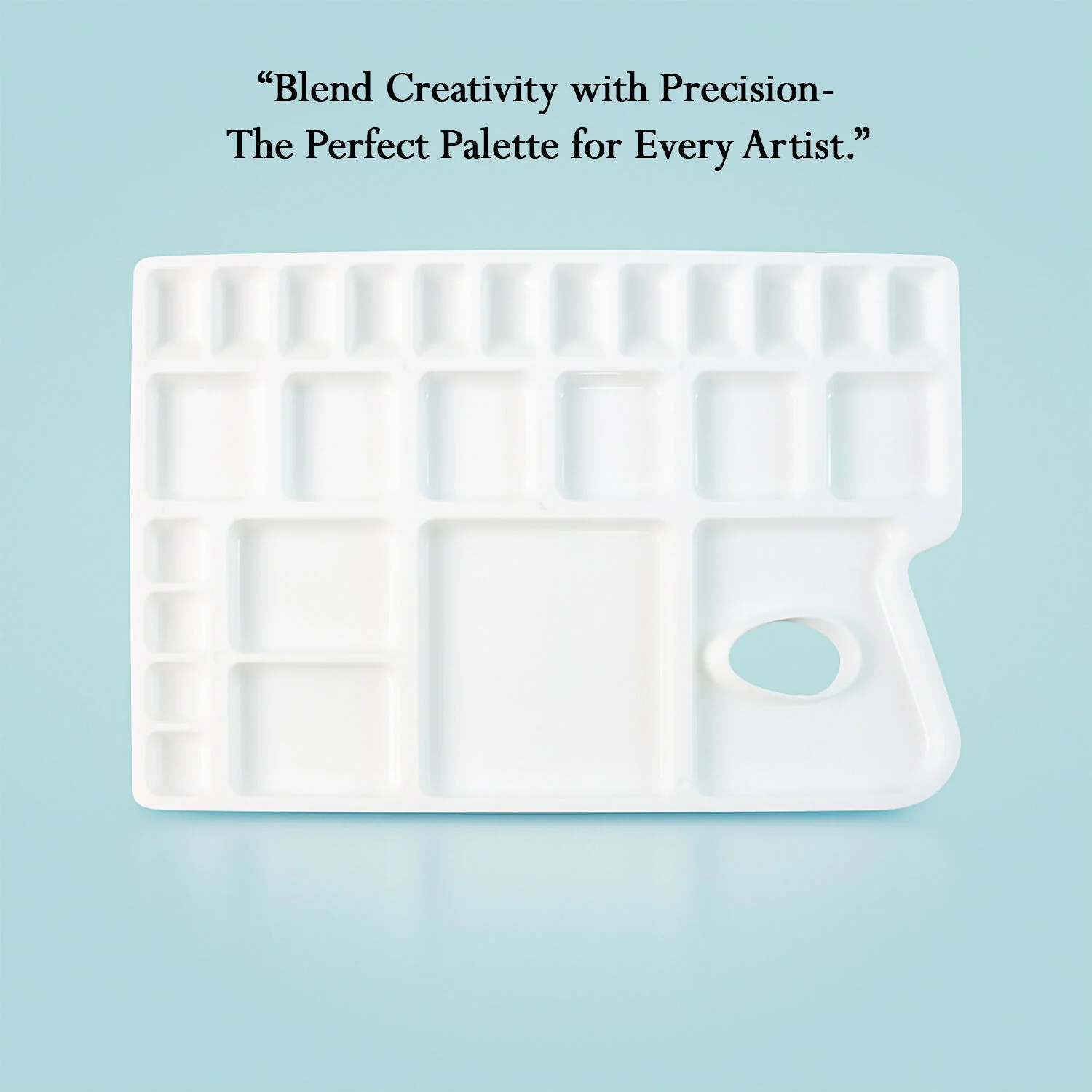 Khyati Colour Mixing Plate – Rectangle Big Artist Palette with Multiple Deep Wells - Image 4