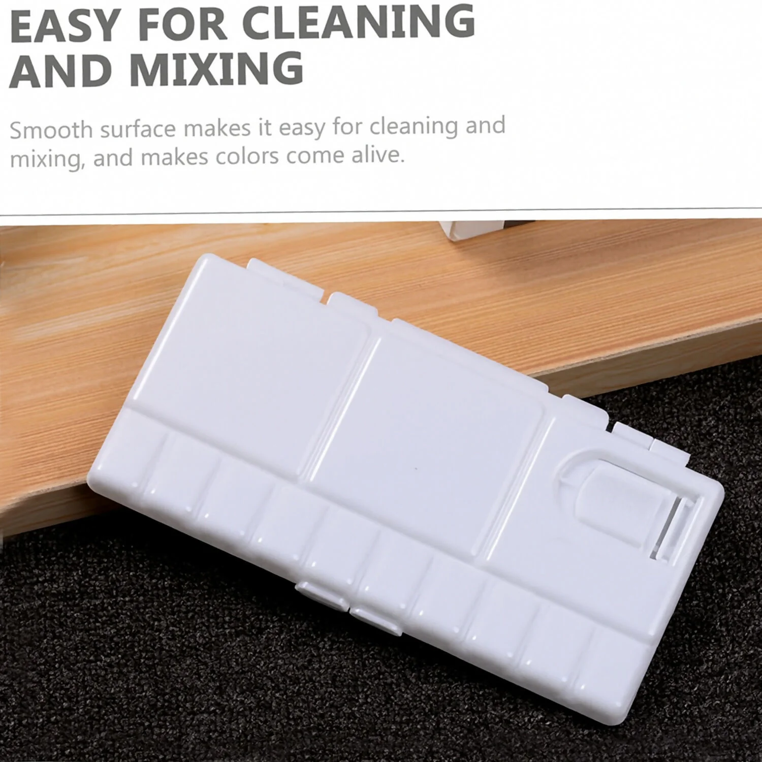 Khyati Colour Mixing Plate – Rectangle Box Small Folding Paint Palette with Lid - Image 4