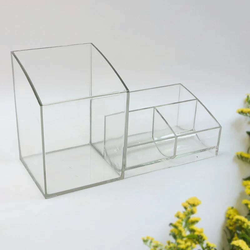 Khyati Elite Acrylic Desk Organizer – Multi-Compartment Transparent Stationery Holder - Image 4