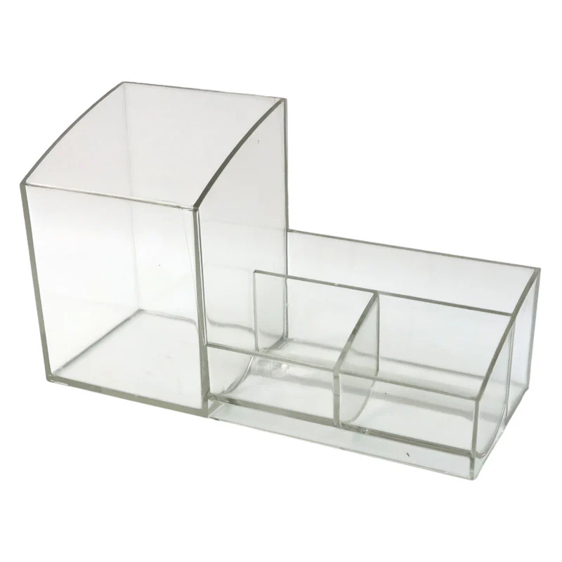 Khyati Elite Acrylic Desk Organizer – Multi-Compartment Transparent Stationery Holder - Image 5