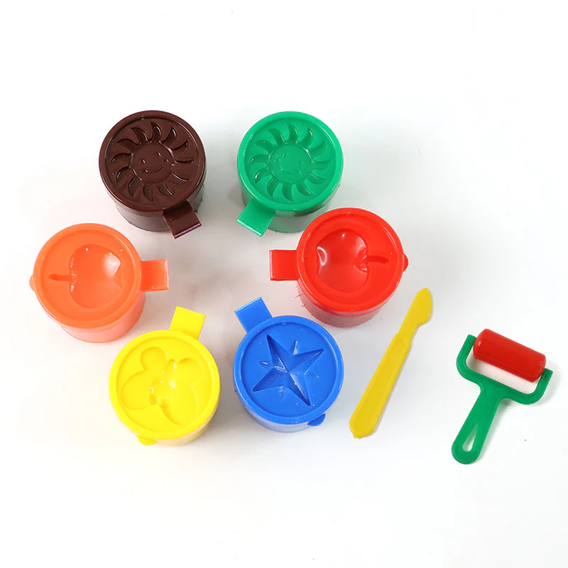 Khyati Frisky Dough Set – 6 Colour Modelling Clay with Roller & Cutter - Image 5