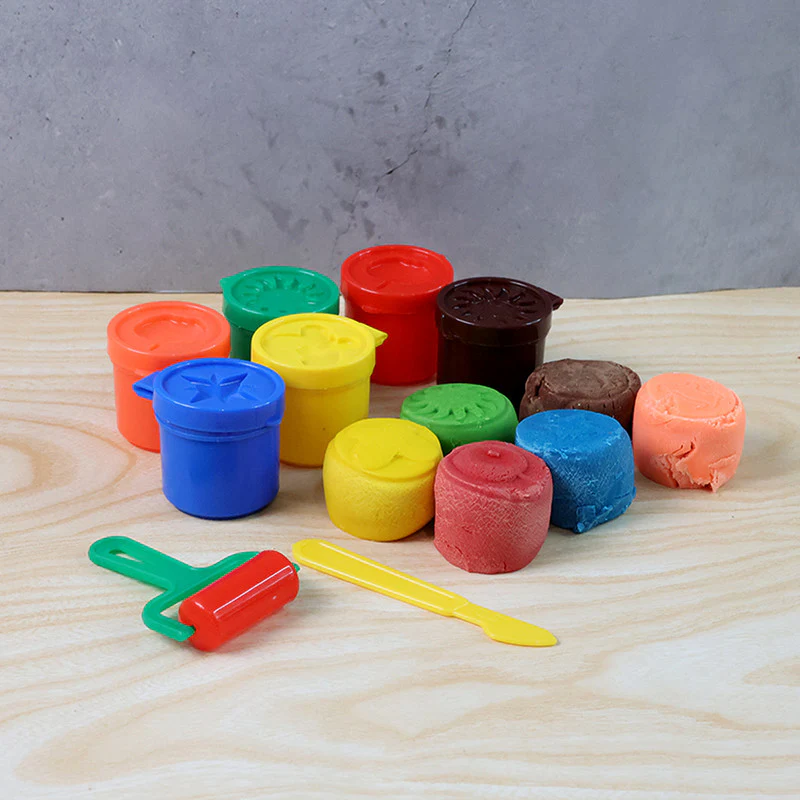Khyati Frisky Dough Set – 6 Colour Modelling Clay with Roller & Cutter - Image 6