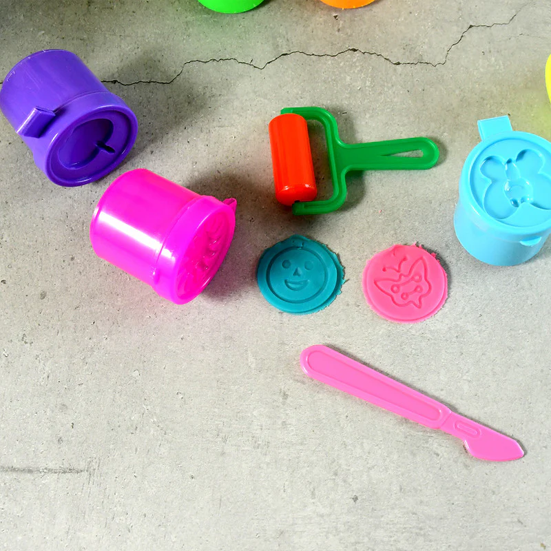 Khyati Frisky Dough Set – 6 Neon Colours with Roller & Cutter Tools - Image 3