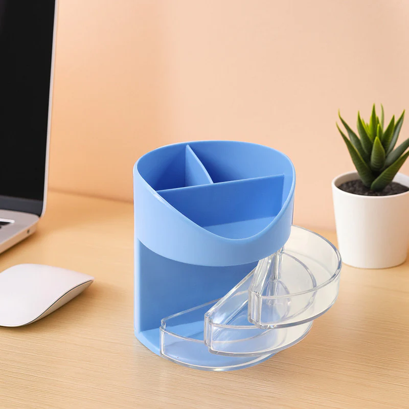 Khyati Pen Stand Trendy – Multi-Section Desk Organizer with Swivel Drawers - Image 4