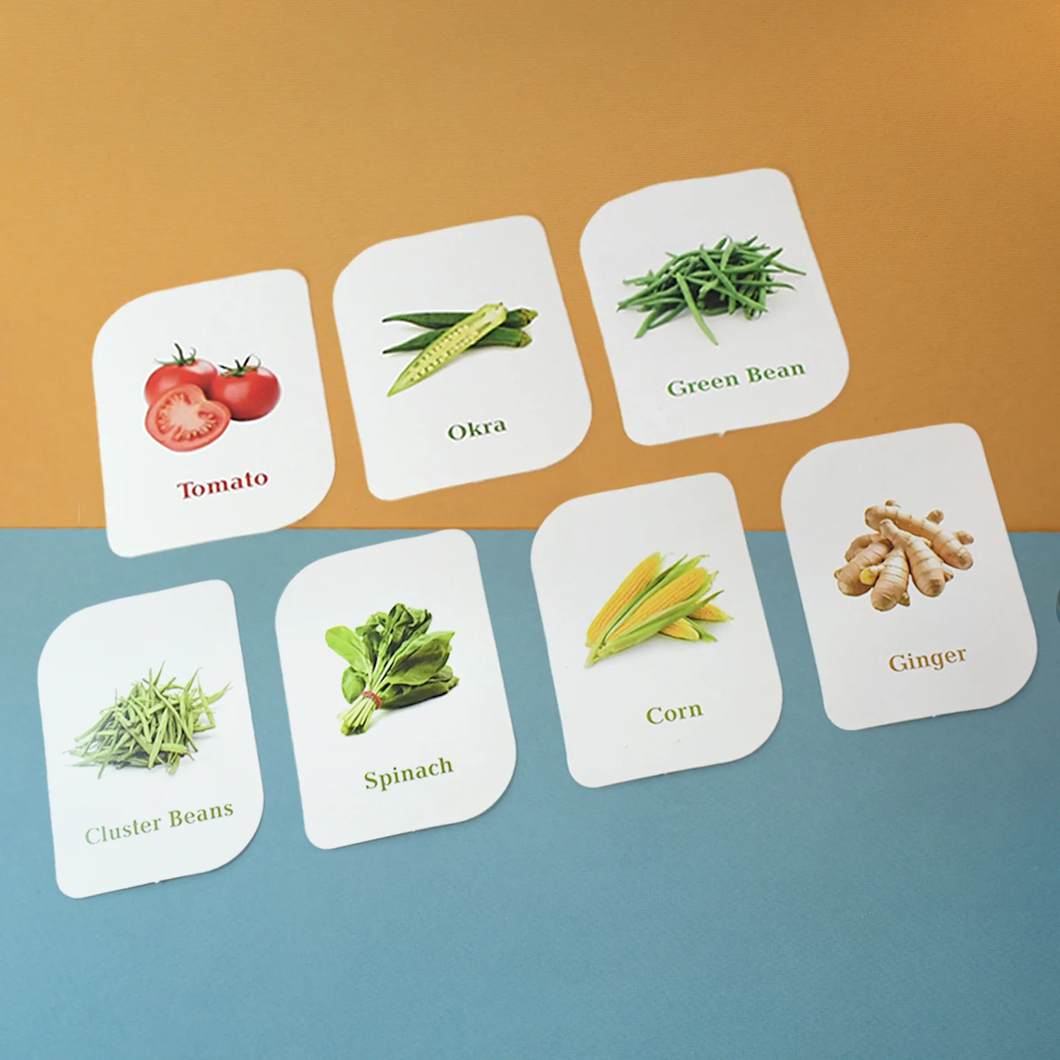 Kidkraft 32-Piece Educational Vegetable Flash Cards Set - Image 5