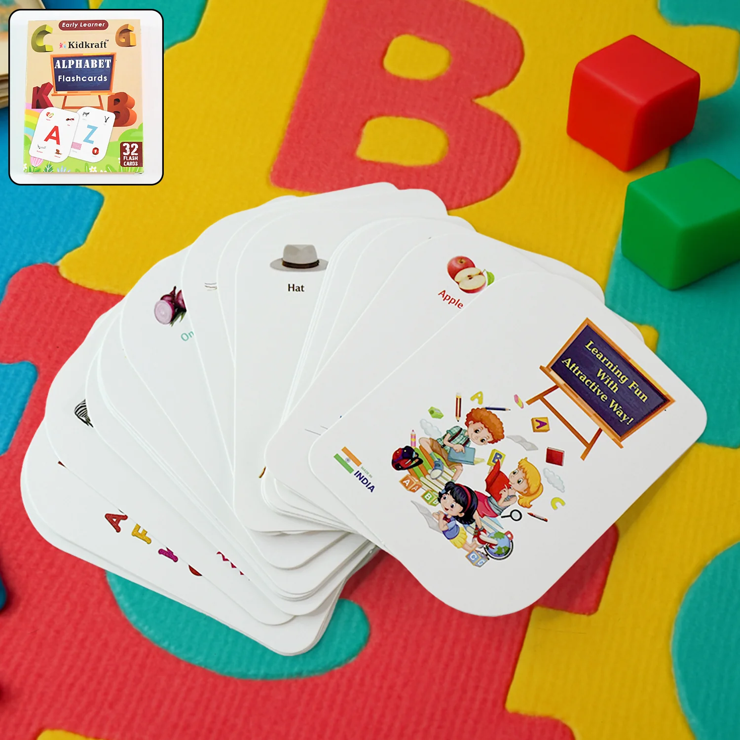 Kidkraft Early Learner 32-Piece Alphabet Flash Cards Set - Image 3
