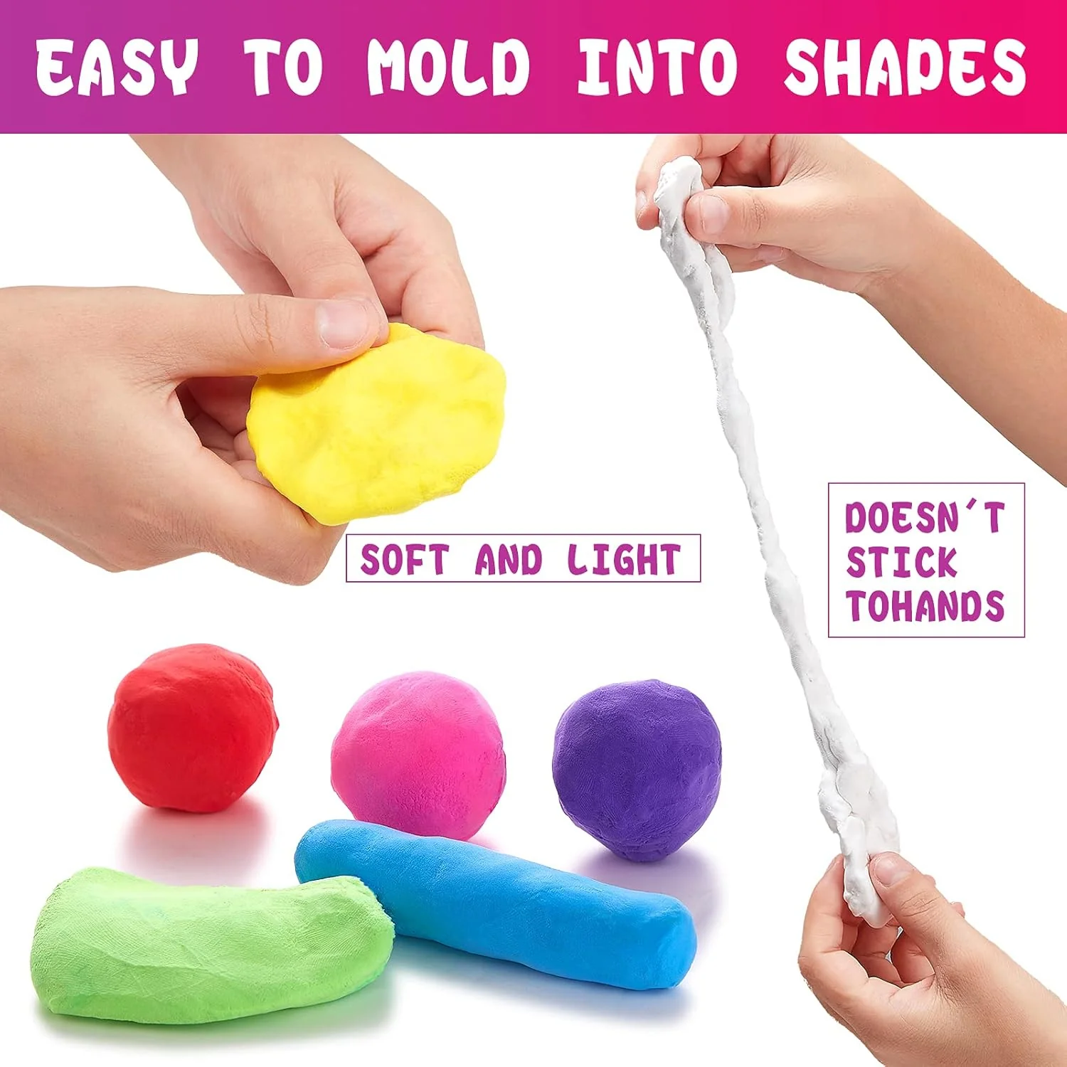 Kids 12 Color Antibacterial Super Clay Set for Creative Play (1 Set) - Image 3