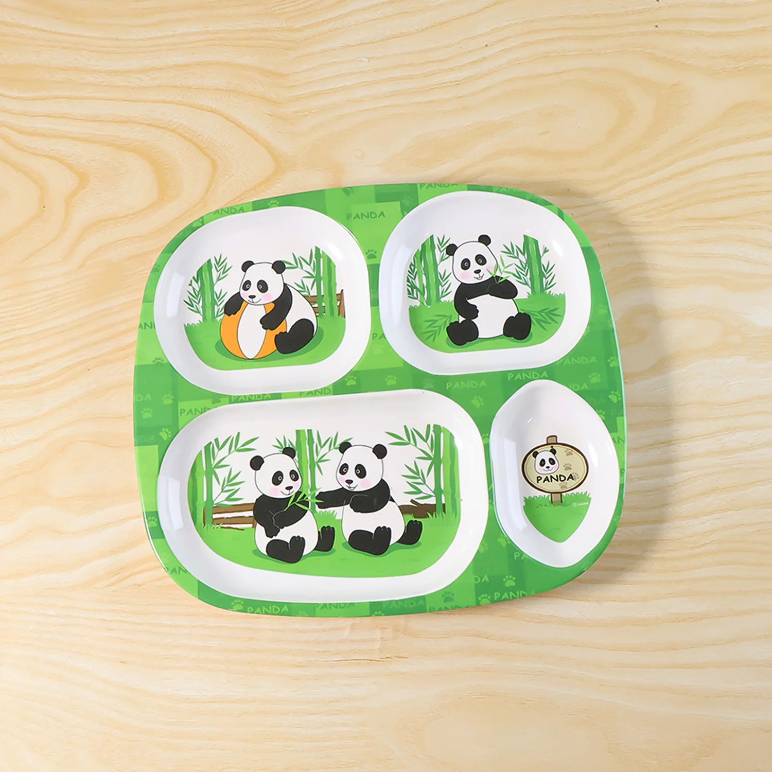 Kids 4-Compartment Melamine Partition Plate (1 Pc / 24×22 Cm) - Image 6