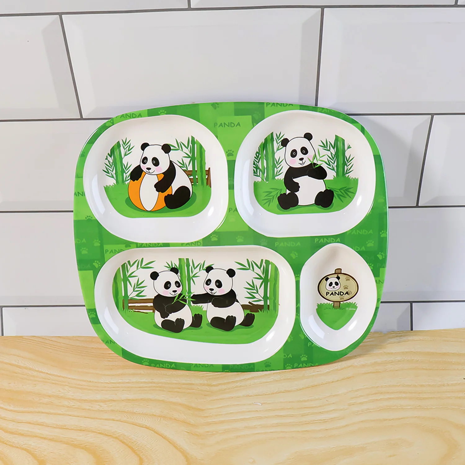 Kids 4-Compartment Melamine Partition Plate (1 Pc / 24×22 Cm) - Image 7
