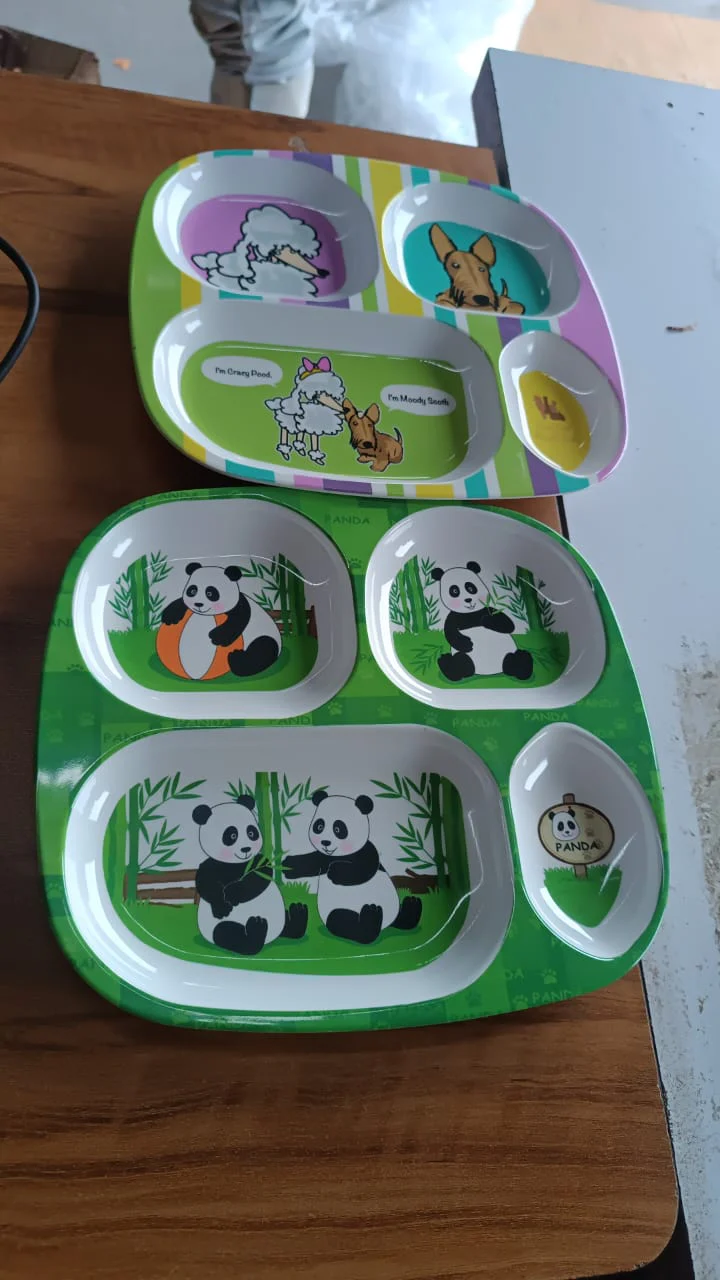 Kids 4-Compartment Melamine Partition Plate (1 Pc / 24×22 Cm) - Image 9