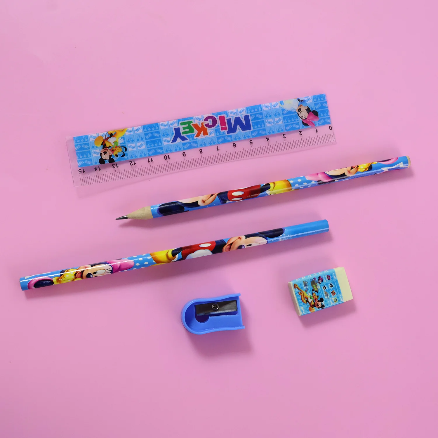 Kids 5 in 1 Stationery Kit with Cartoon Style Carry Bag - Image 3