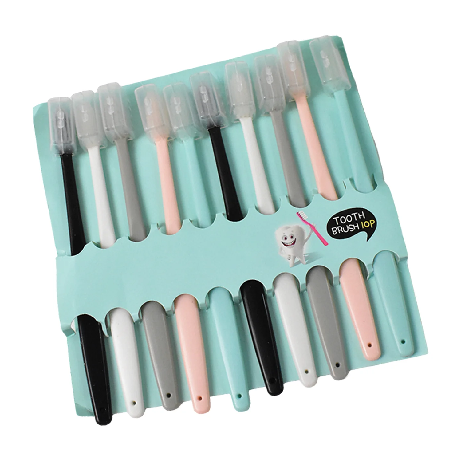 Kids Adults Ultra Soft-bristled Toothbrush With Cover (10 Pcs Set) - Image 10