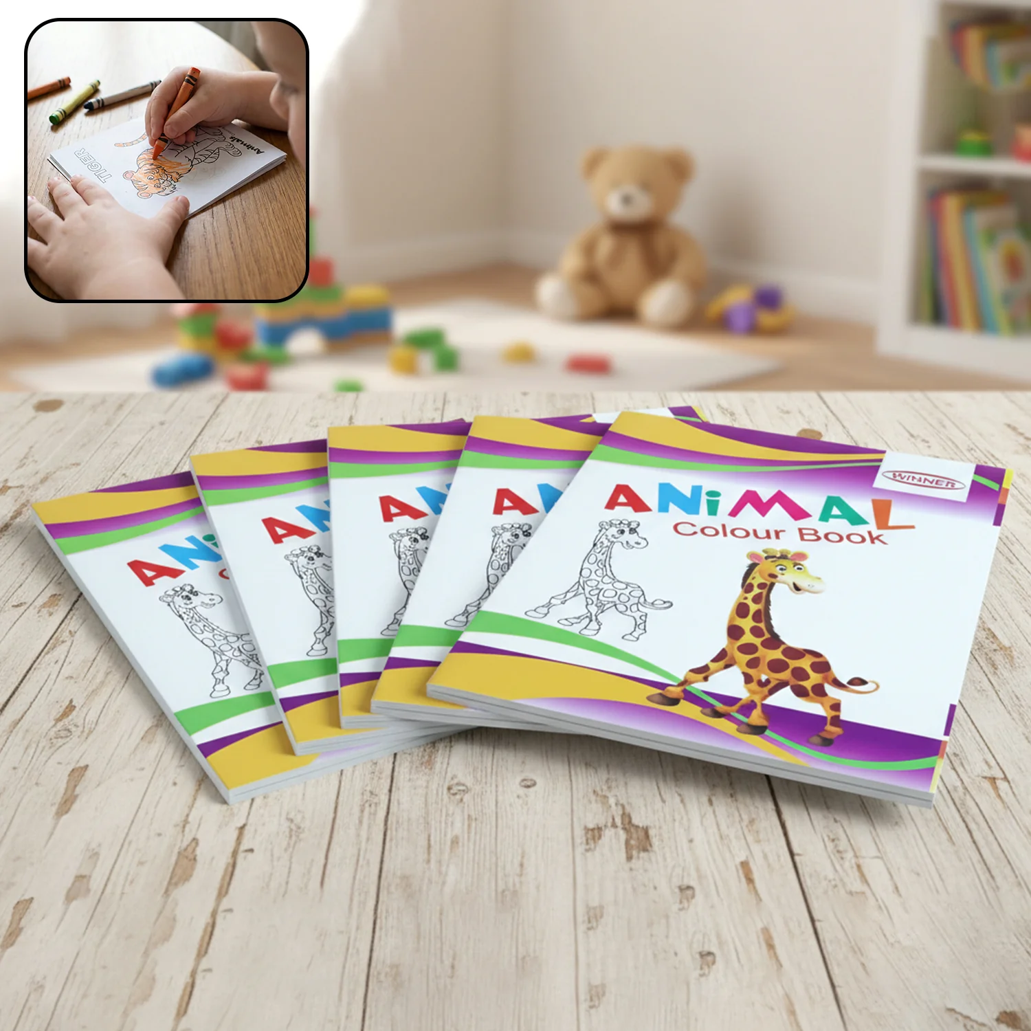 Kids Animal Theme Colouring Book Set ( 5 Pc / Mix Color Books) - Image 7