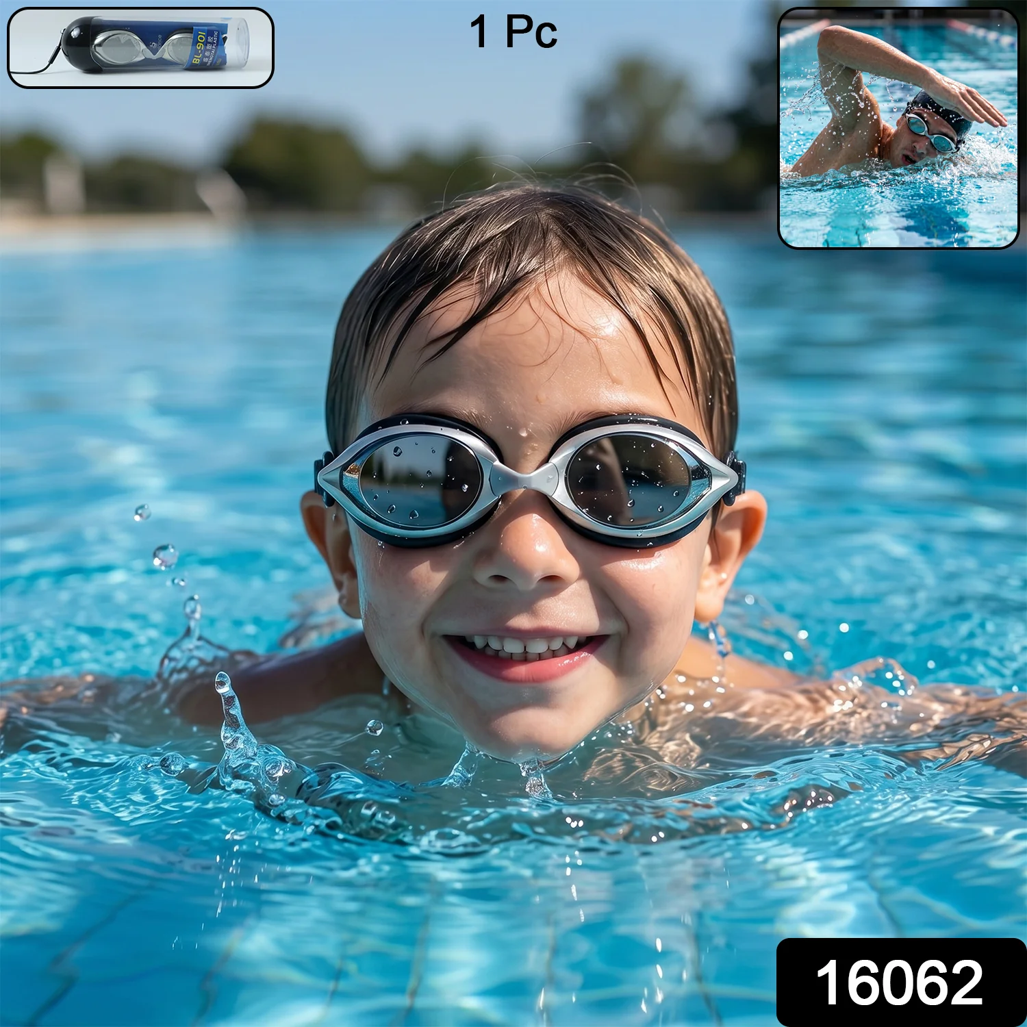 Kids Swim Goggles Leakproof Anti-Fog Eye Protection (1 Pc) - Image 2