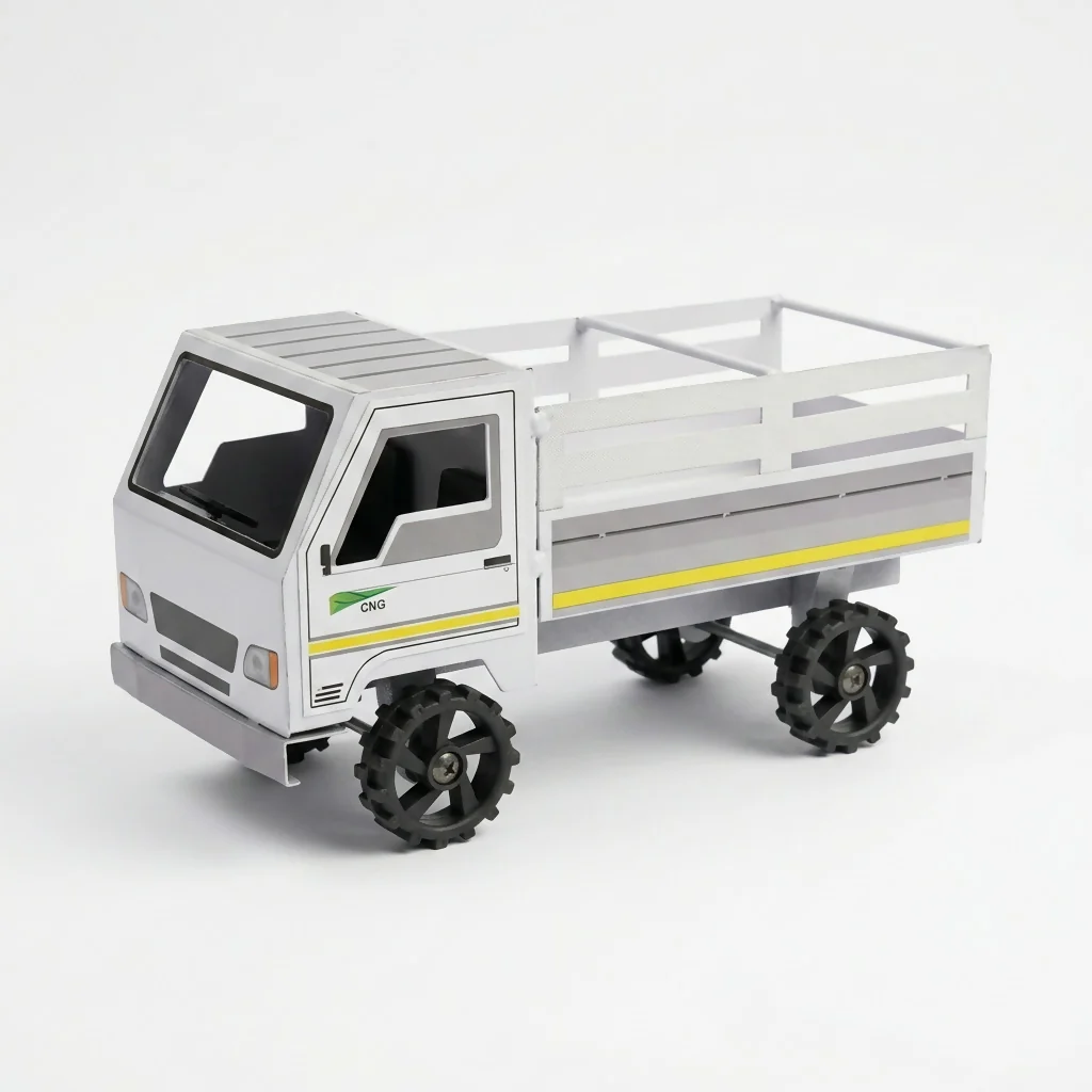 Kids Cargo Truck Toy Vehicle with Open Back Carrier for Pretend Play and Fun - Image 3