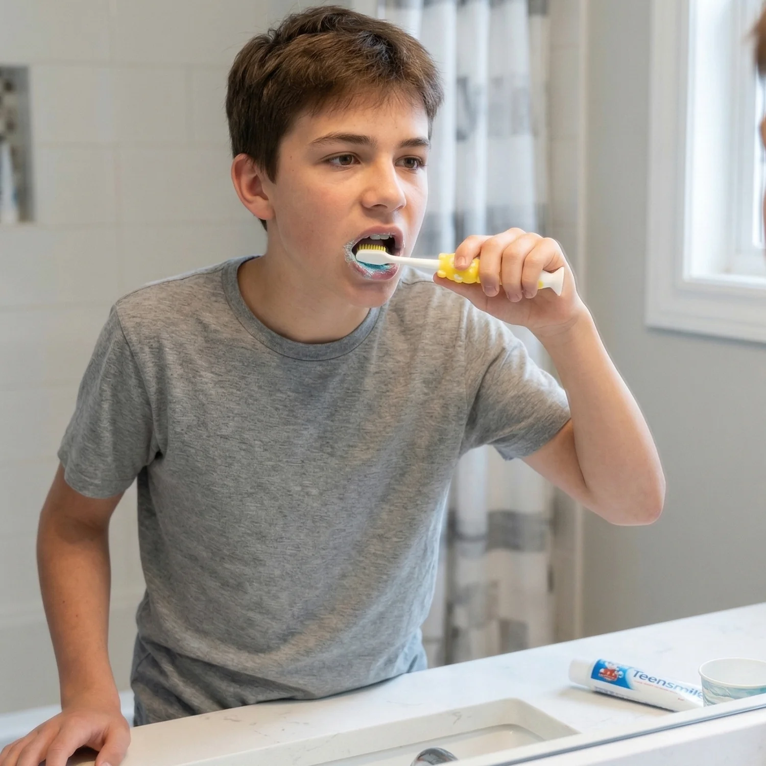 Kids Cartoon Design Toothbrush with Musical Whistle Set (2 Pc Set) - Image 5