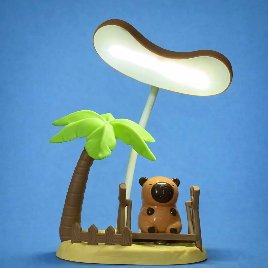 Kids Cartoon Desk Lamp with Cute Bear & Palm Tree Study Light - Image 3