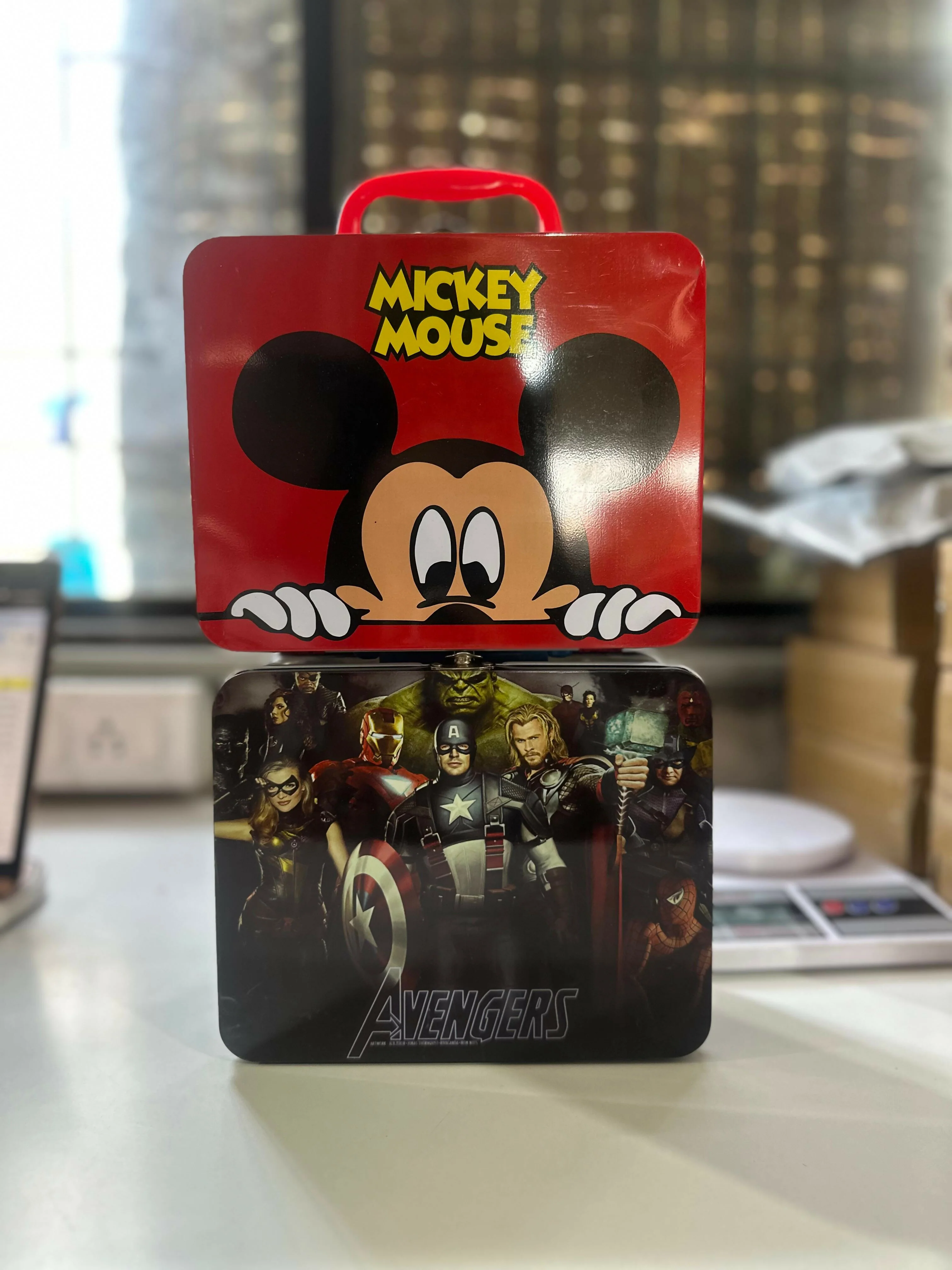 Kids Cartoon Metal Piggy Bank Coin Saving Box with Handle & Lock(Design may vary) - Image 5