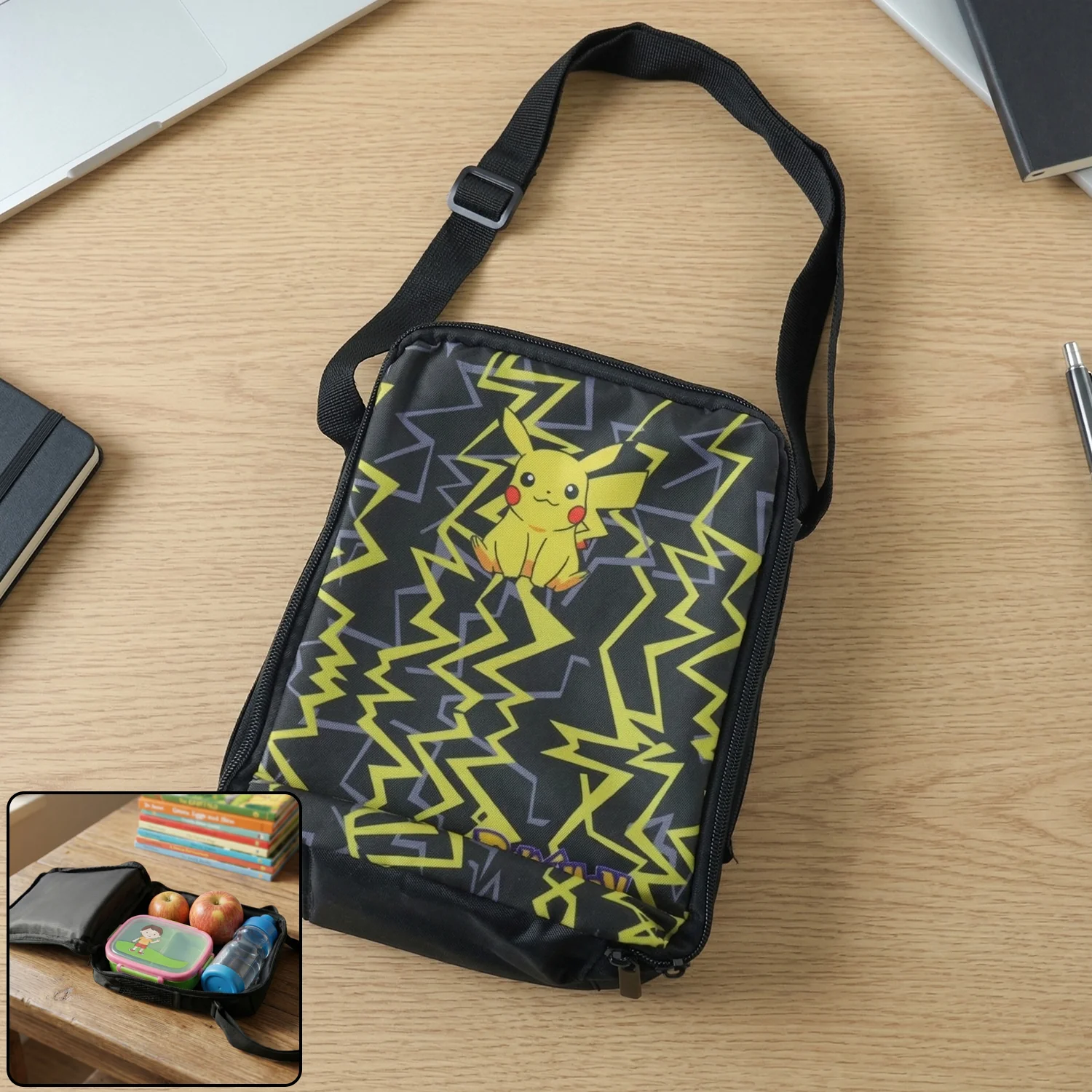 Kids Cartoon Print Lunch Bag with Adjustable Strap (1 Pc, 19x24 Cm) - Image 7