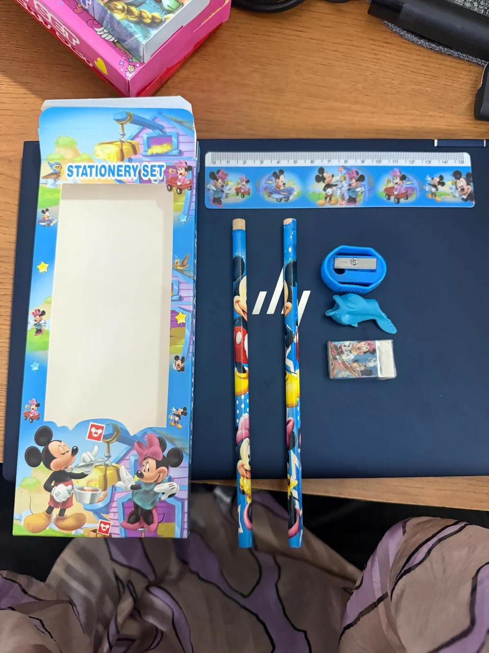 Kids Cartoon Stationery Set with 2 Pencils, Ruler, Eraser, Sharpener & Grip - Image 4