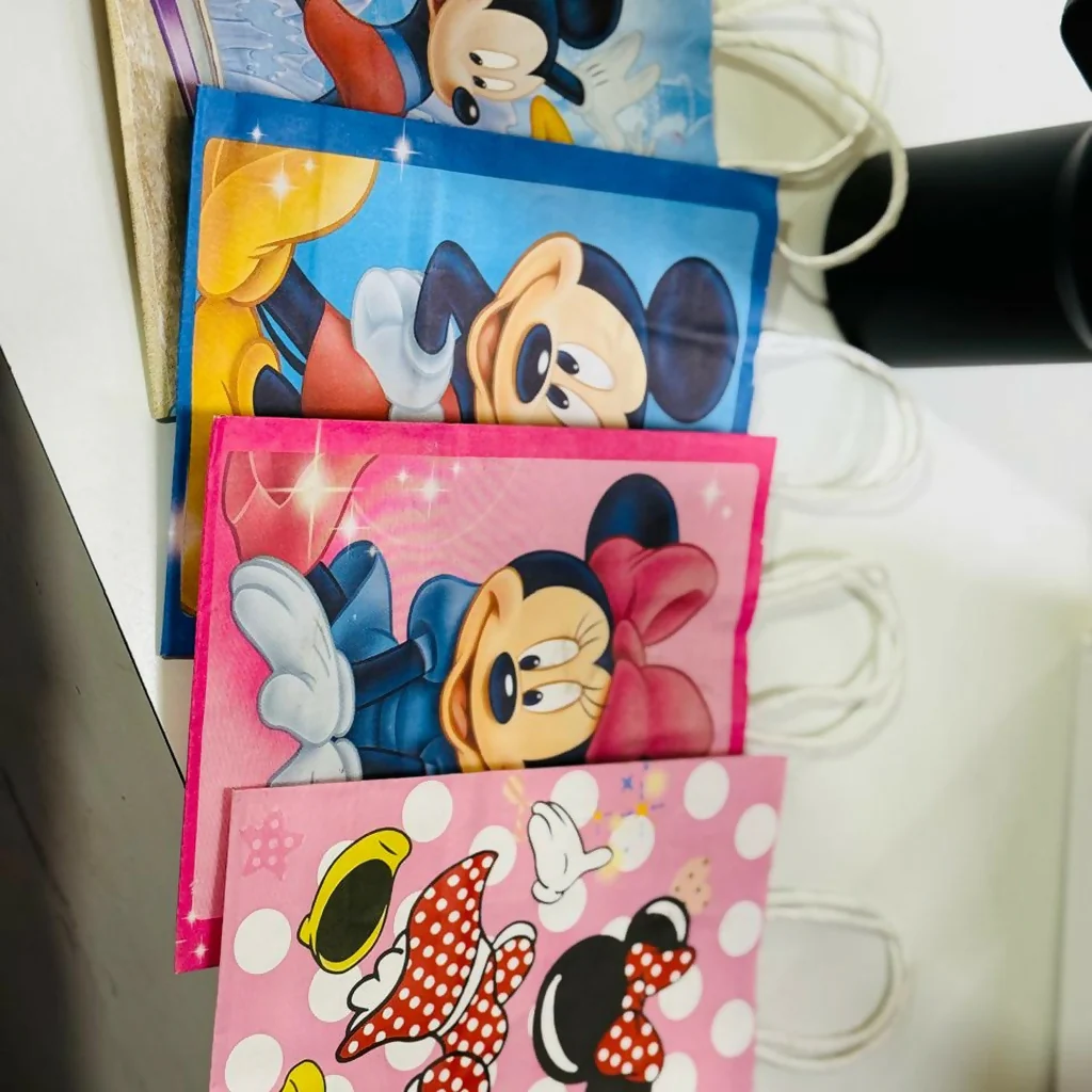 Kids Cartoon Theme Birthday Return Gift Paper Bags with Handles (Pack of 4) - Image 4